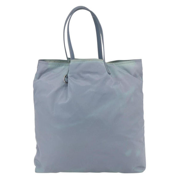 PRADA Hand Bag Nylon Light Blue Silver Auth mr1874