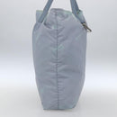PRADA Hand Bag Nylon Light Blue Silver Auth mr1874-3