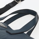 PRADA Tote Bag Leather Navy Silver Auth mr1876-14