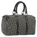 Christian Dior Trotter Canvas Boston Bag Black Silver Auth mr1878-1