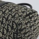 Christian Dior Trotter Canvas Boston Bag Black Silver Auth mr1878-12