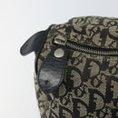 Christian Dior Trotter Canvas Boston Bag Black Silver Auth mr1878-14