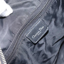 Christian Dior Trotter Canvas Boston Bag Black Silver Auth mr1878-16