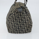 Christian Dior Trotter Canvas Boston Bag Black Silver Auth mr1878-5