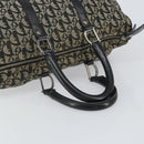 Christian Dior Trotter Canvas Boston Bag Black Silver Auth mr1878-7