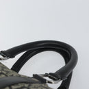 Christian Dior Trotter Canvas Boston Bag Black Silver Auth mr1878-8