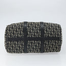 Christian Dior Trotter Canvas Boston Bag Black Silver Auth mr1878-9
