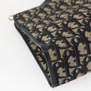 Christian Dior Trotter Canvas Shoulder Bag Navy Gold Auth mr1879-16