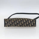 Christian Dior Trotter Canvas Shoulder Bag Navy Gold Auth mr1879-5