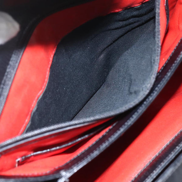 GUCCI Hand Bag Leather Black gold 406 000 1080 Auth mr1883