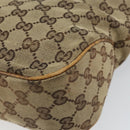 GUCCI GG Canvas Jackie Hand Bag Beige Gold 145817 Auth mr1884-15