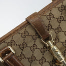 GUCCI GG Canvas Jackie Hand Bag Beige Gold 145817 Auth mr1884-10