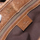 GUCCI GG Canvas Jackie Hand Bag Beige Gold 145817 Auth mr1884-18