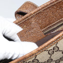 GUCCI GG Canvas Jackie Hand Bag Beige Gold 145817 Auth mr1884-12