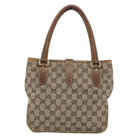 GUCCI GG Canvas Jackie Hand Bag Beige Gold 145817 Auth mr1884 - 0