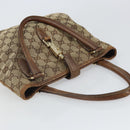 GUCCI GG Canvas Jackie Hand Bag Beige Gold 145817 Auth mr1884-6
