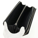 FENDI Selleria Double Zip Organizer Geldbörse Leder Schwarz Silber Auth mr1886V-8
