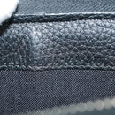 FENDI Selleria Double Zip Organizer Geldbörse Leder Schwarz Silber Auth mr1886V-11