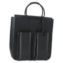 GUCCI Hand Bag Leather Black Silver 002 1118 0462 Auth mr1888-1