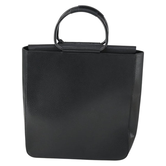 GUCCI Hand Bag Leather Black Silver 002 1118 0462 Auth mr1888