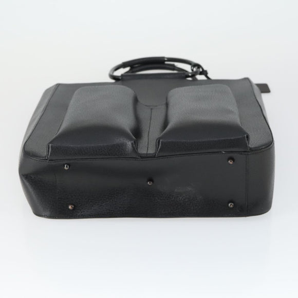 GUCCI Hand Bag Leather Black Silver 002 1118 0462 Auth mr1888