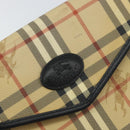 Burberrys Nova Check Clutch Bag PVC Beige Auth mr1890-17