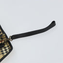 Burberrys Nova Check Clutch Bag PVC Beige Auth mr1890-9