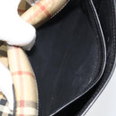 Burberrys Nova Check Clutch Bag PVC Beige Auth mr1890-20