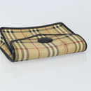 Burberrys Nova Check Clutch Bag PVC Beige Auth mr1890-5