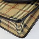Burberrys Nova Check Clutch Bag PVC Beige Auth mr1890-7