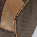 CELINE Macadam Canvas Boston Bag PVC Leather Brown Gold Auth mr1894-9
