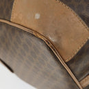 CELINE Macadam Canvas Boston Bag PVC Leather Brown Gold Auth mr1894-16