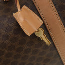 CELINE Macadam Canvas Boston Bag PVC Leather Brown Gold Auth mr1894-10