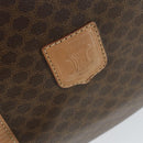 CELINE Macadam Canvas Boston Bag PVC Leather Brown Gold Auth mr1894-18