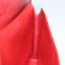 HERMES Clutch Bag Leather Red Auth mr1895-18