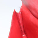 HERMES Clutch Bag Leather Red Auth mr1895-19