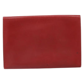 HERMES Clutch Bag Leather Red Auth mr1895 - 0
