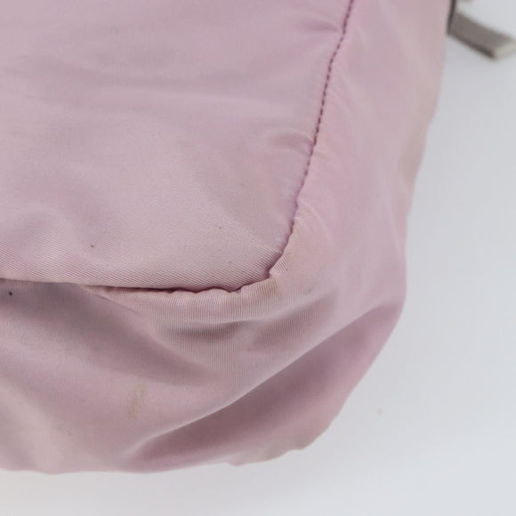 PRADA Shoulder Bag Nylon Pink Silver Auth mr1900