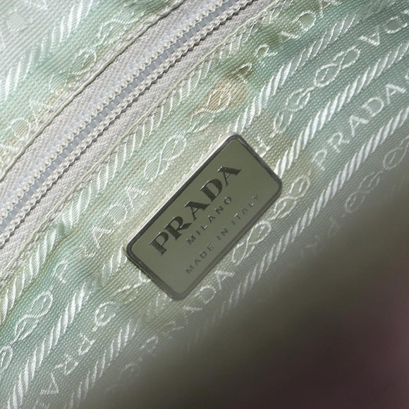 PRADA Shoulder Bag Nylon Pink Silver Auth mr1900
