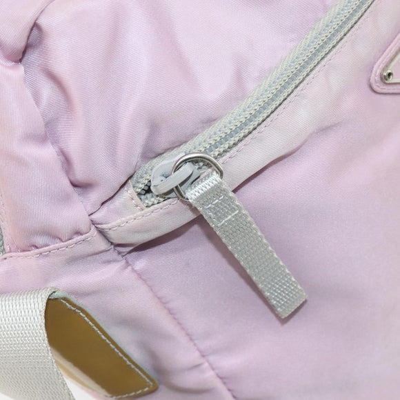 PRADA Shoulder Bag Nylon Pink Silver Auth mr1900