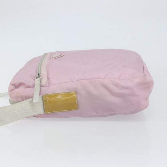 PRADA Shoulder Bag Nylon Pink Silver Auth mr1900