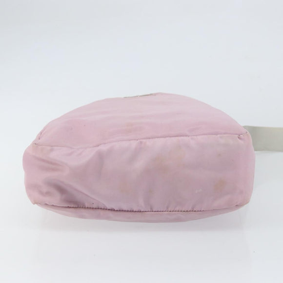 PRADA Shoulder Bag Nylon Pink Silver Auth mr1900