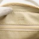 CELINE Shoulder Bag Leather White Gold Auth mr1912-17