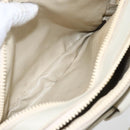 CELINE Shoulder Bag Leather White Gold Auth mr1912-22