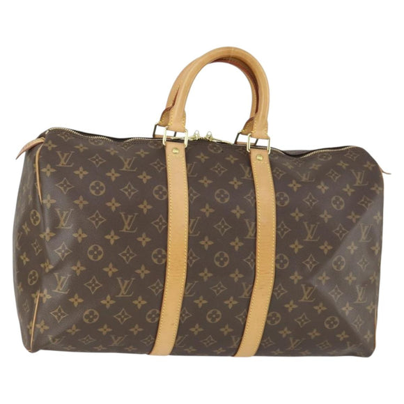 LOUIS VUITTON Monogram Keepall 45 Boston Bag M41428 LV Auth mr1913