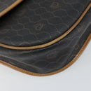Christian Dior Honeycomb Canvas Shoulder Bag Black Gold Auth mr1916-11