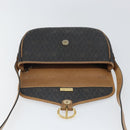 Christian Dior Honeycomb Canvas Shoulder Bag Black Gold Auth mr1916-15