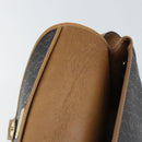 Christian Dior Honeycomb Canvas Shoulder Bag Black Gold Auth mr1916-17