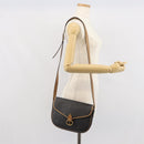 Christian Dior Honeycomb Canvas Shoulder Bag Black Gold Auth mr1916-23