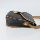 Christian Dior Honeycomb Canvas Shoulder Bag Black Gold Auth mr1916-4